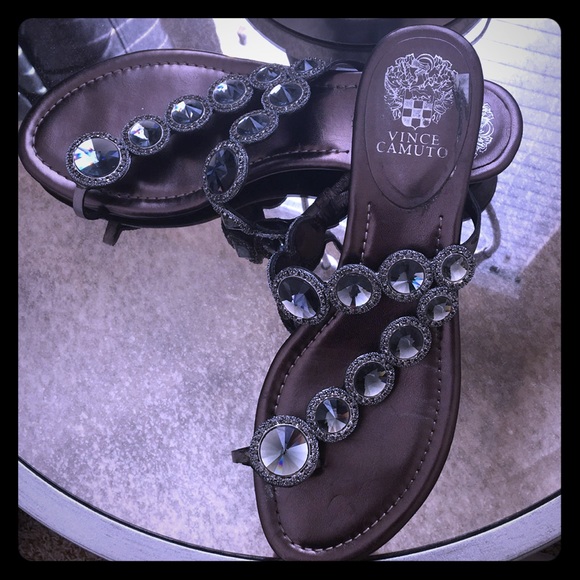 vince camuto rhinestone sandals